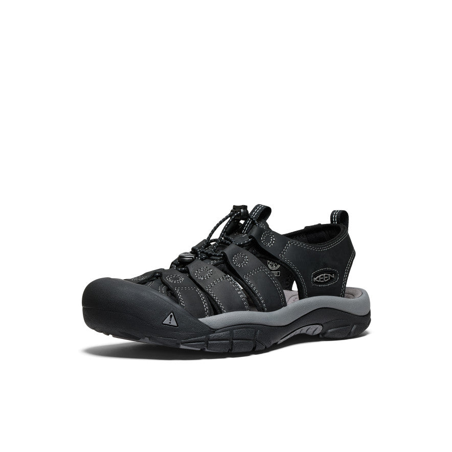 Men's Newport Leather Sandal | Black/Steel Grey - Image 3