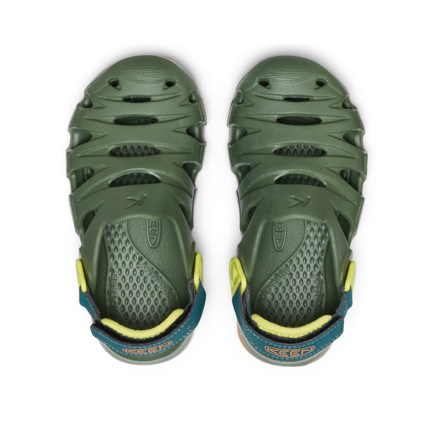 Little Kids' HyperFLT Clog | Bronze Green/Orange Peel - Image 4