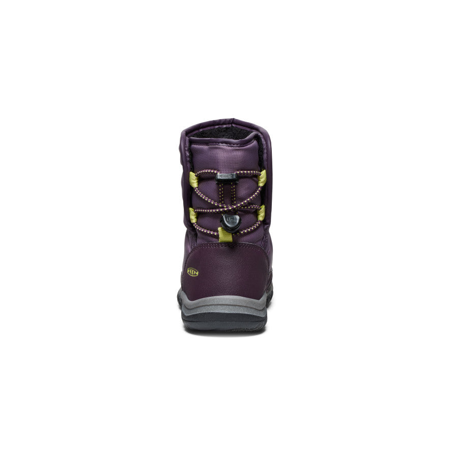 Little Kids' Puffrider Waterproof Winter Boot | Black Plum/Daiquiri Green - Image 5