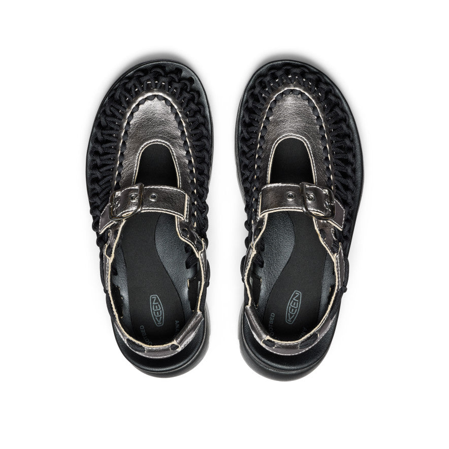 All Gender UNEEK PLT Mary Jane Sneaker | Silver/Black - Image 4