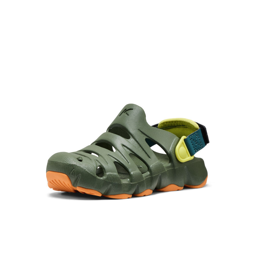 Little Kids' HyperFLT Clog | Bronze Green/Orange Peel - Image 3