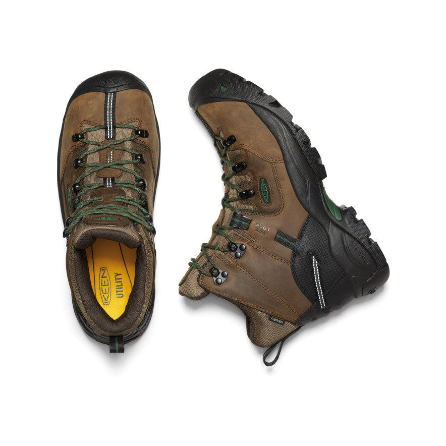 Men's Pittsburgh Energy 6 Waterproof Boot (Carbon Toe) | Cascade Brown/Greener Pastures - Image 4