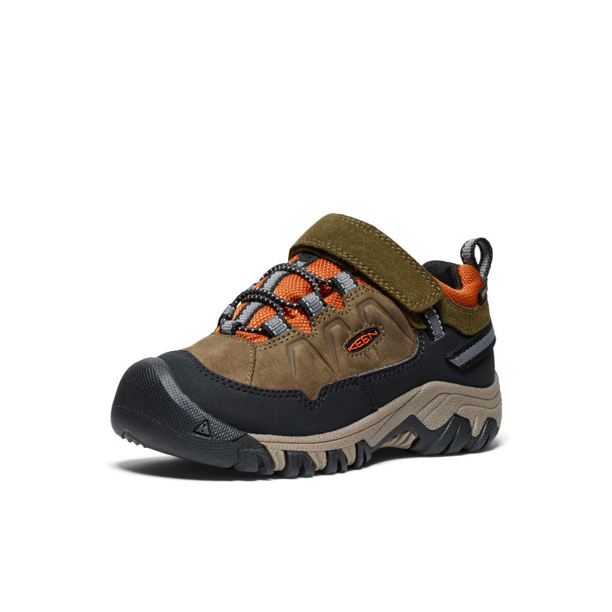 Little Kids' Targhee IV Waterproof Hiking Shoe | Dark Olive/Gold Flame - Image 3