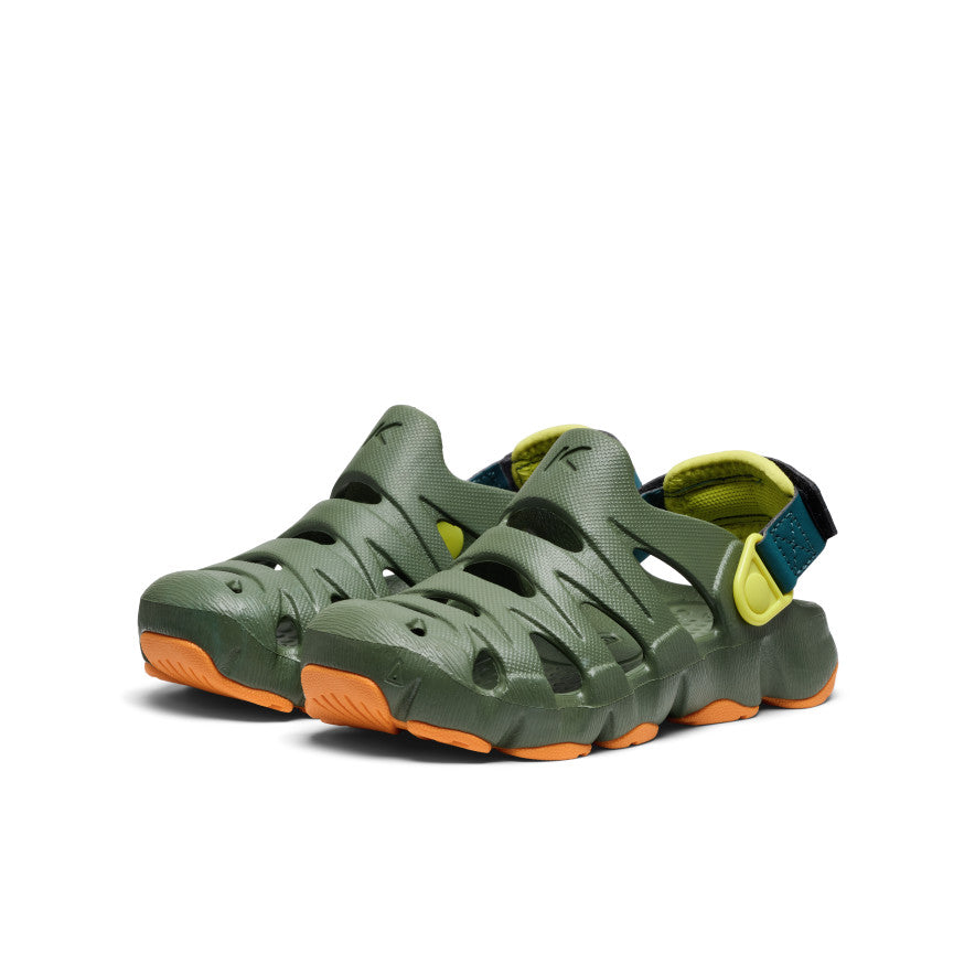 Little Kids' HyperFLT Clog | Bronze Green/Orange Peel - Image 2