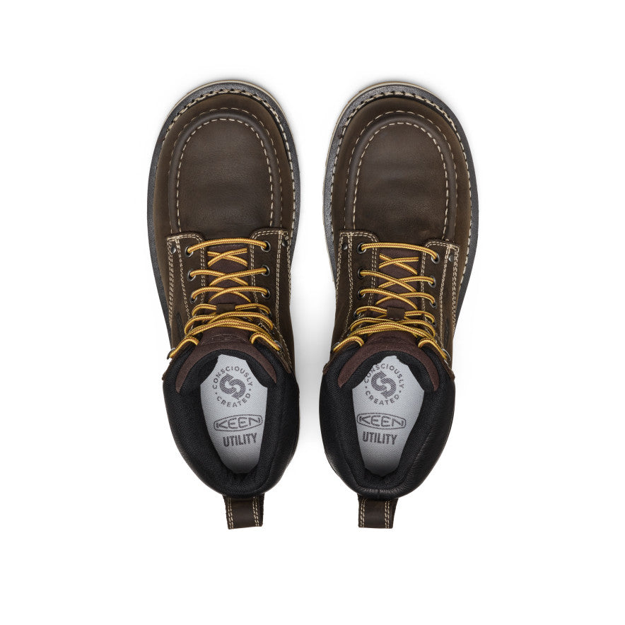 Men's Cincinnati 6 Waterproof Boot (Carbon Toe) | Dark Chocolate/Sandshell - Image 4