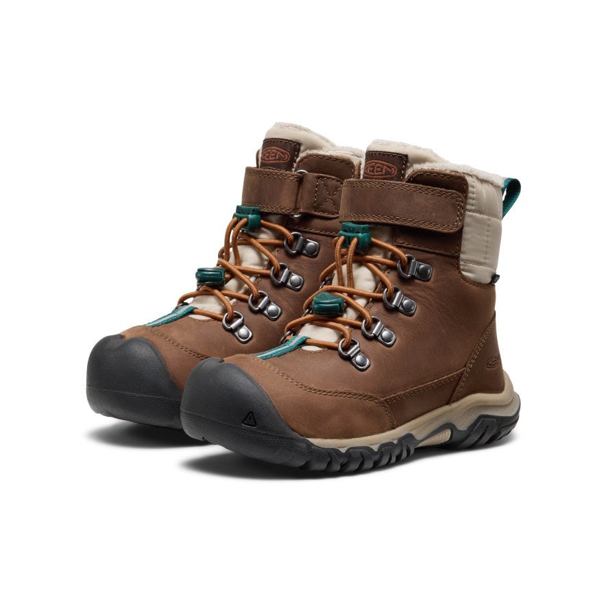 Little Kids' Kanibou Waterproof Winter Boot | Dark Earth/Roasted Pecan - Image 2