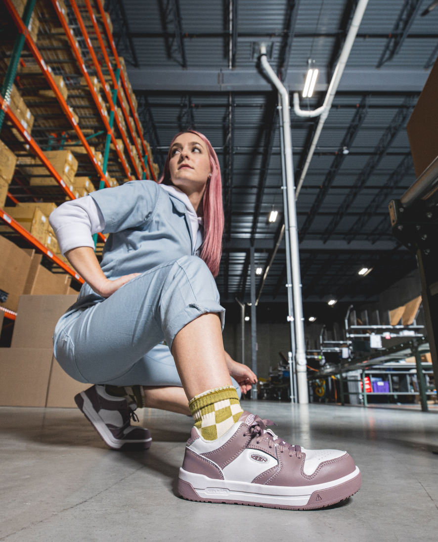 Women's Overton Work Shoe (Carbon Toe) | Toadstool/Star White - Image 9