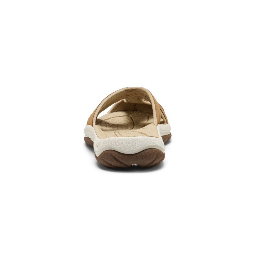 Women's Bali Leather Slide Sandal | Chipmunk/Birch - Image 5