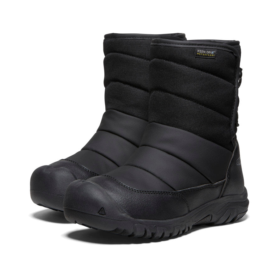 Big Kids' Puffrider Waterproof Winter Boot | Black/Steel Grey - Image 2
