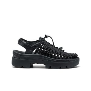 All Gender UNEEK PLT Sneaker | Black Smooth Lea
