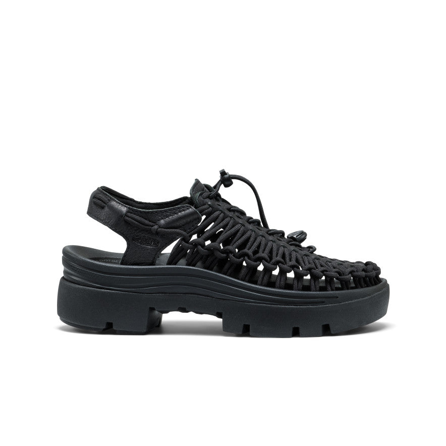 All Gender UNEEK PLT Sneaker | Black Smooth Lea