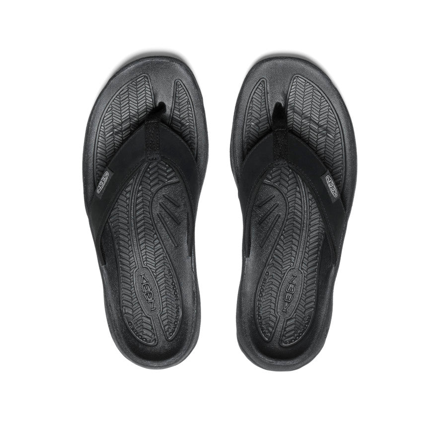 Women's Kona Leather Flip-Flop | Black/Vapor - Image 4
