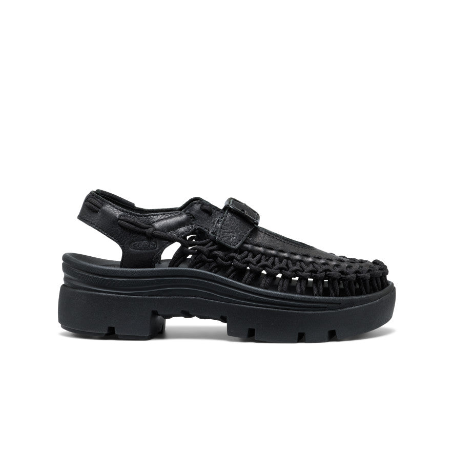 All Gender UNEEK PLT Mary Jane Sneaker | Black Smooth Lea