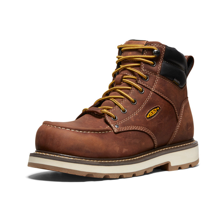 Men's Cincinnati 6 Waterproof 90° Heel Boot (Carbon Toe) | Tuscan Red/Sandshell - Image 3