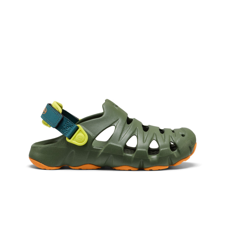 Big Kids' HyperFLT Clog | Bronze Green/Orange Peel