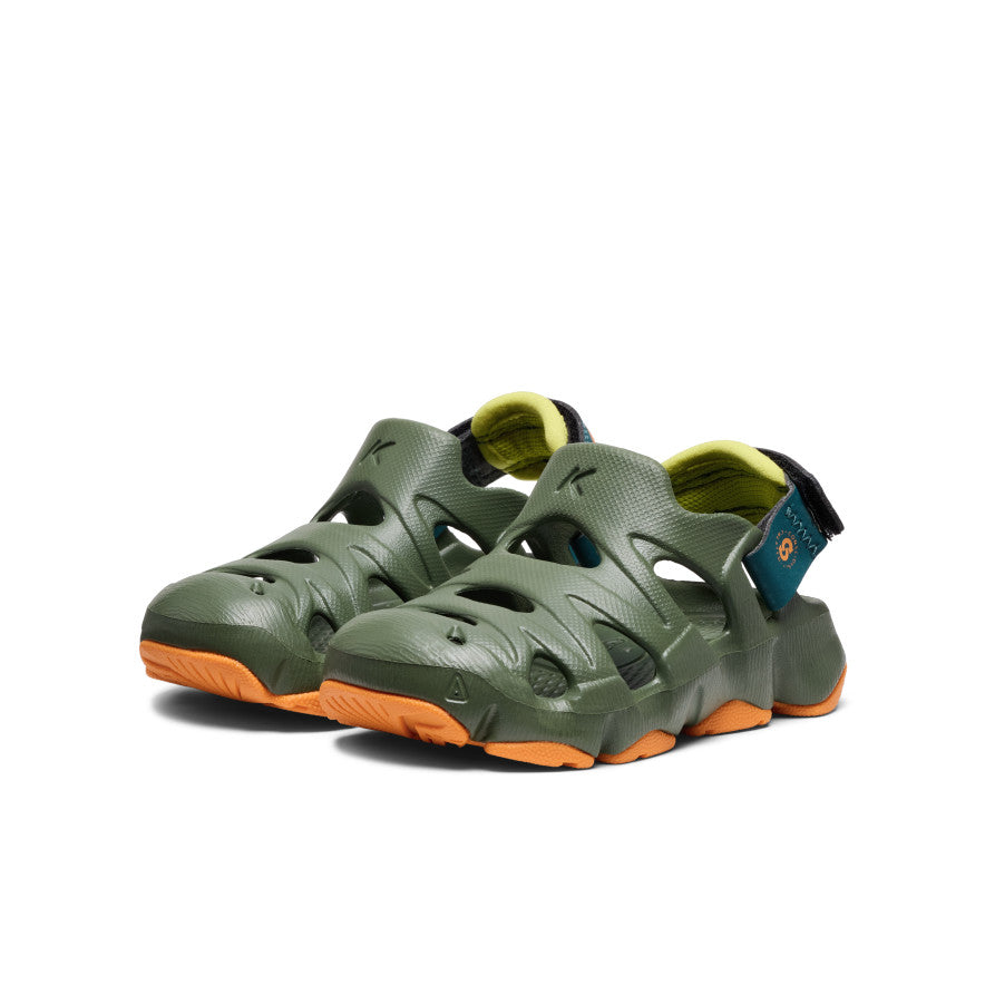 Toddlers' HyperFLT Clog | Bronze Green/Orange Peel - Image 2