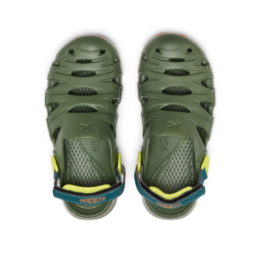 Big Kids' HyperFLT Clog | Bronze Green/Orange Peel - Image 4